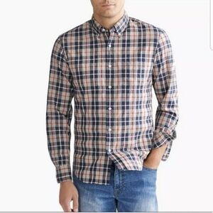 J. Crew Slim Flex Washed Plaid Button Front Shirt NWT size Large